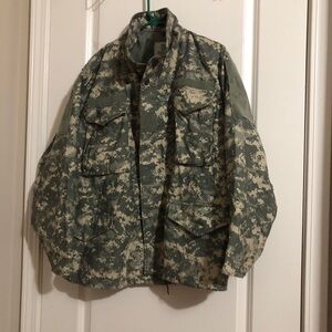 U.S. Army Digital Camo Field Jacket in Green and Tan